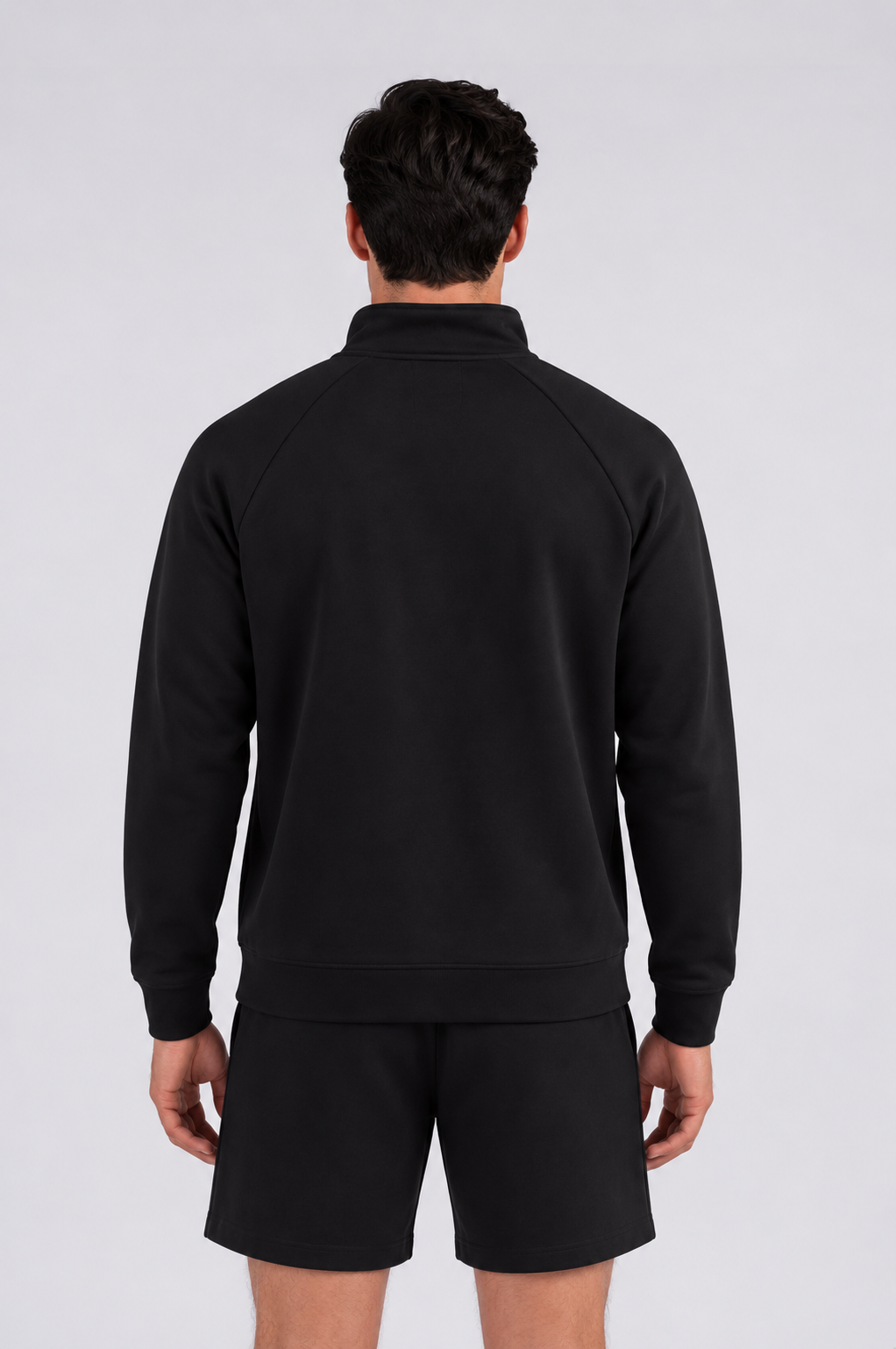 Black men half zip side 