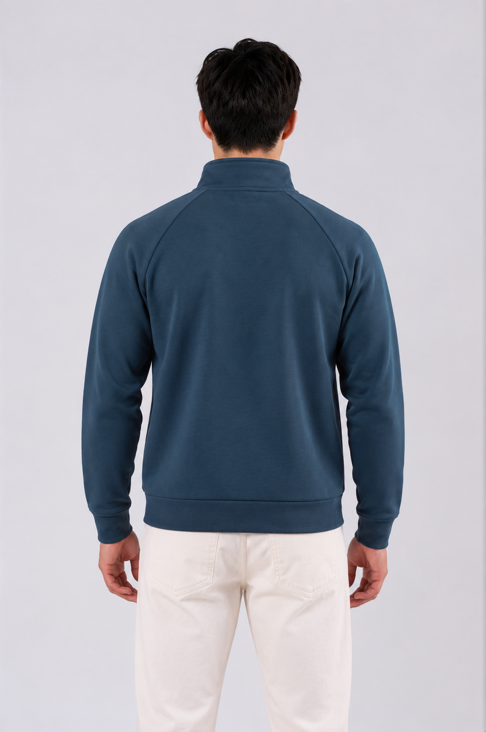 Midocean  Navy men half zip front #color_midocean-navy