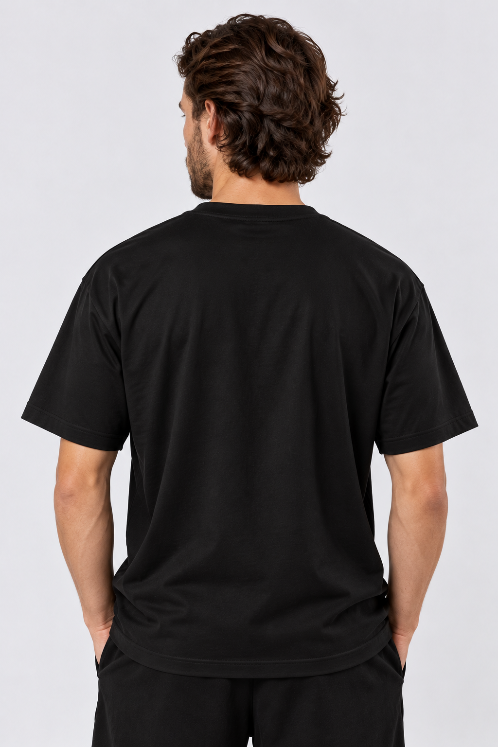 Black Performance silk men tee front 