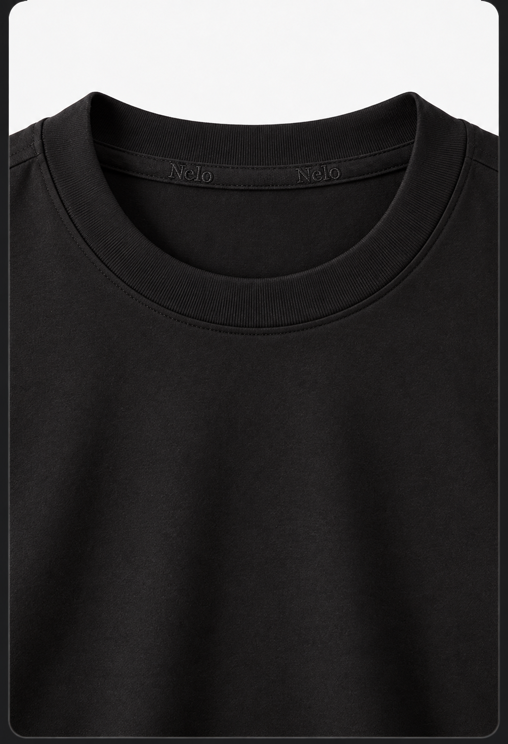 Black 100% cotton women tee front 