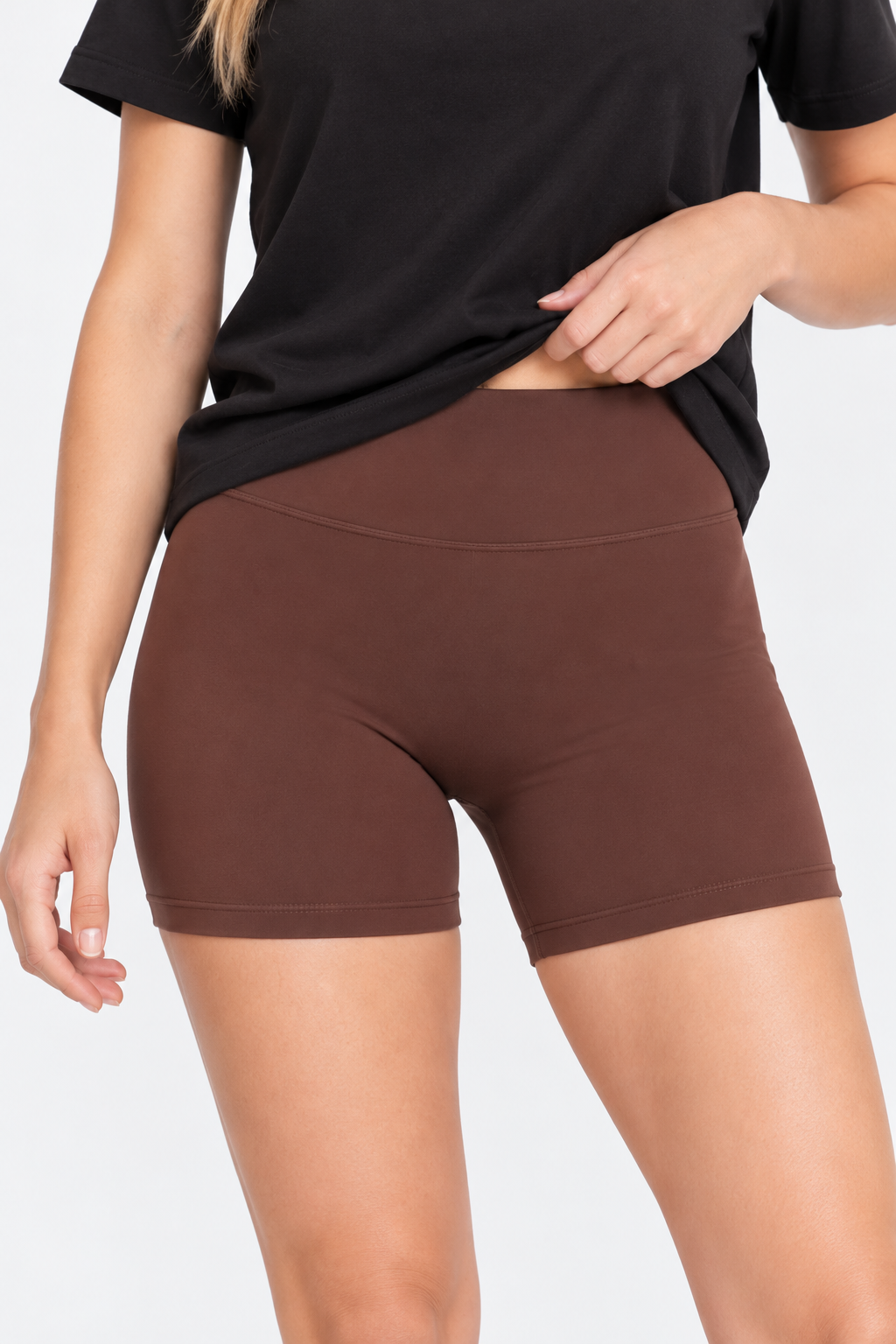 Black Mocha tee &amp; shorts set front 