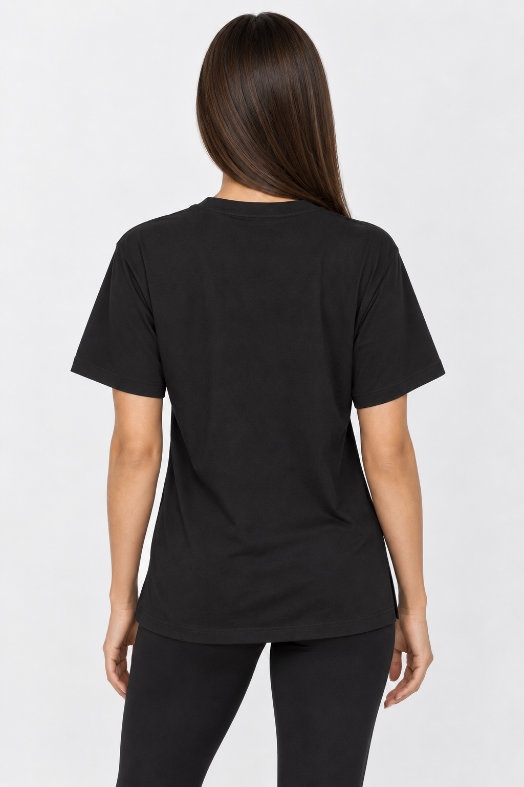 Black Performance silk women tee front 