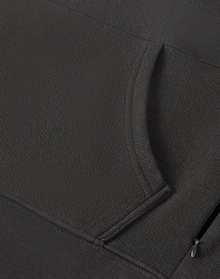 Black Textured Lounge men hoodie front 