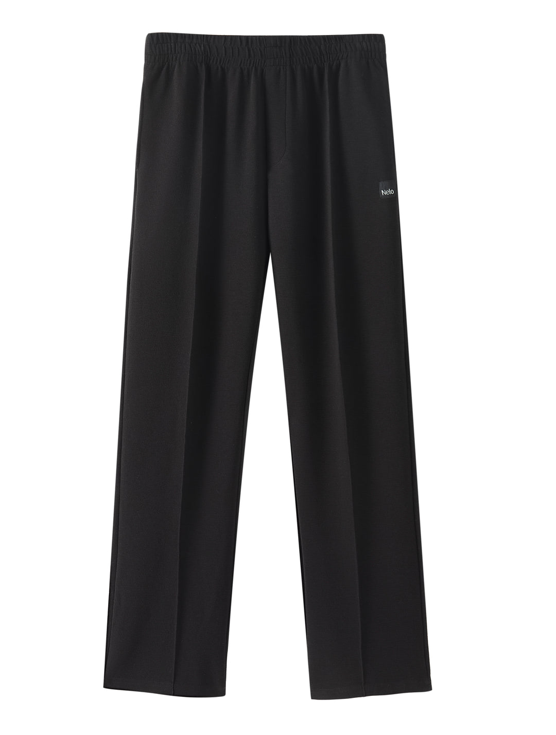 Black Textured Lounge men pants front 