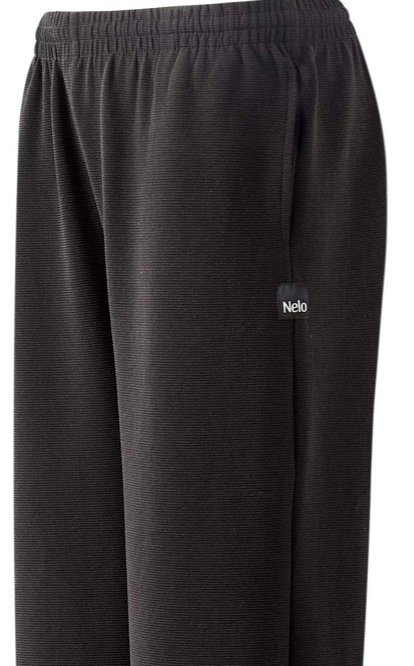 Black Textured Lounge women pants front 