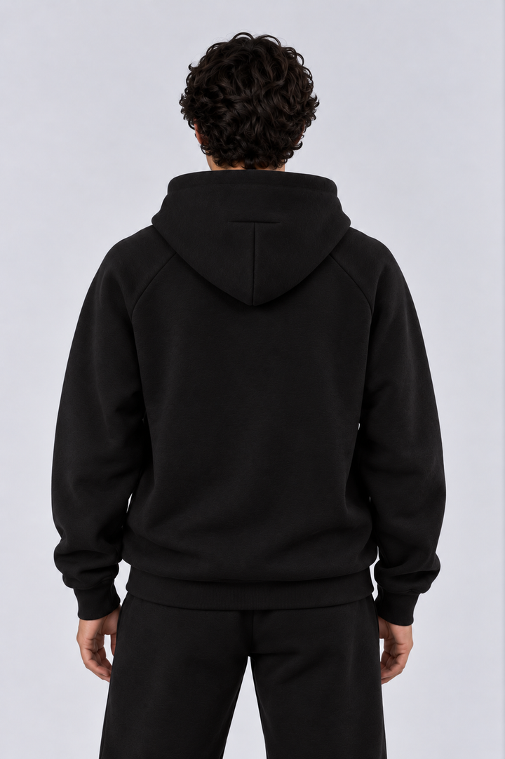 Black men hoodie back 