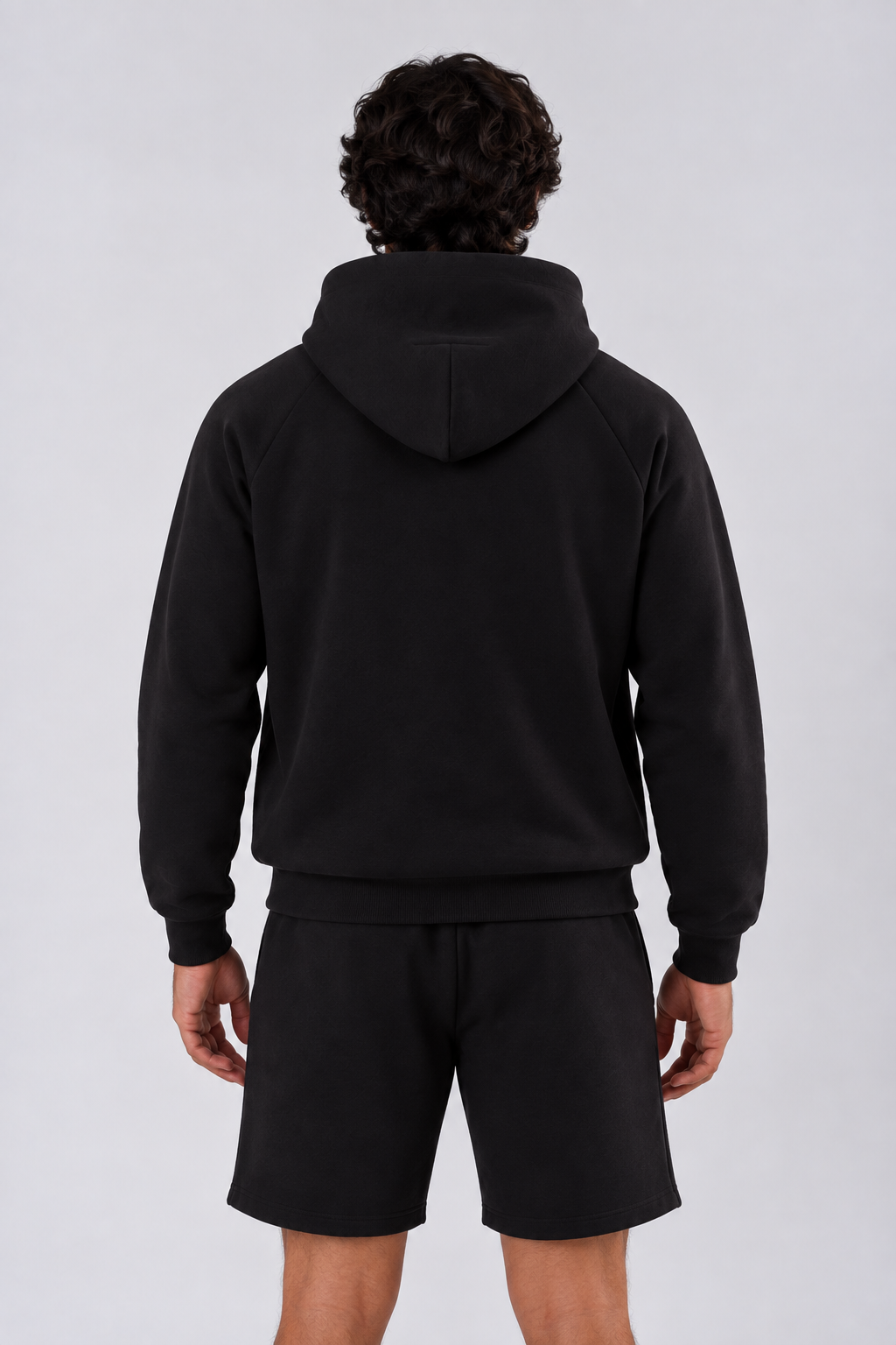 Black men hoodie back 