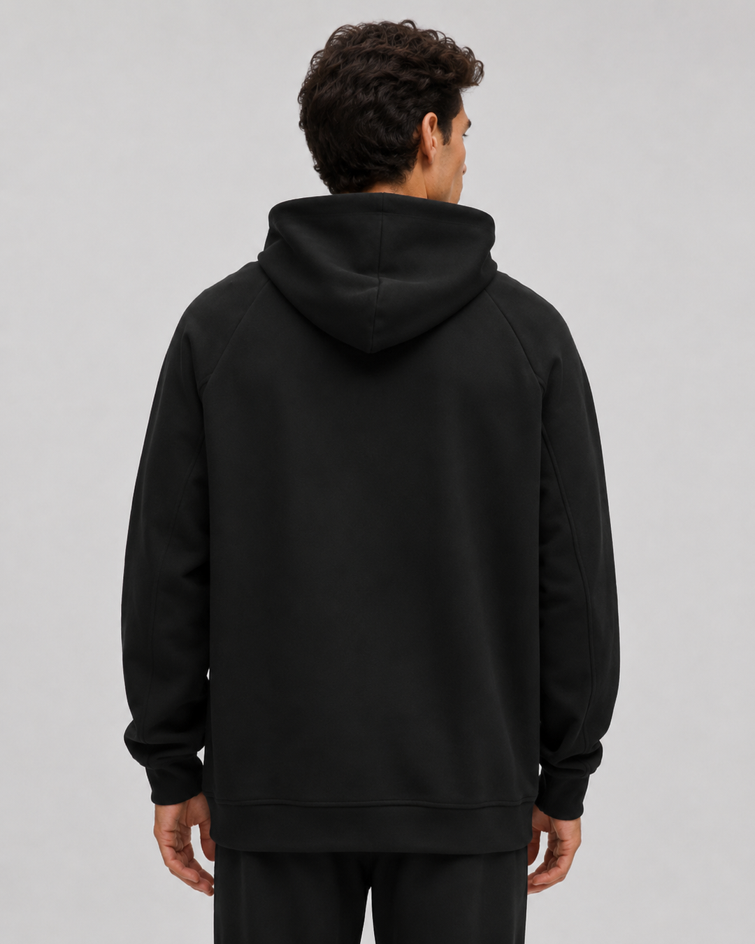 Black men hoodie front 