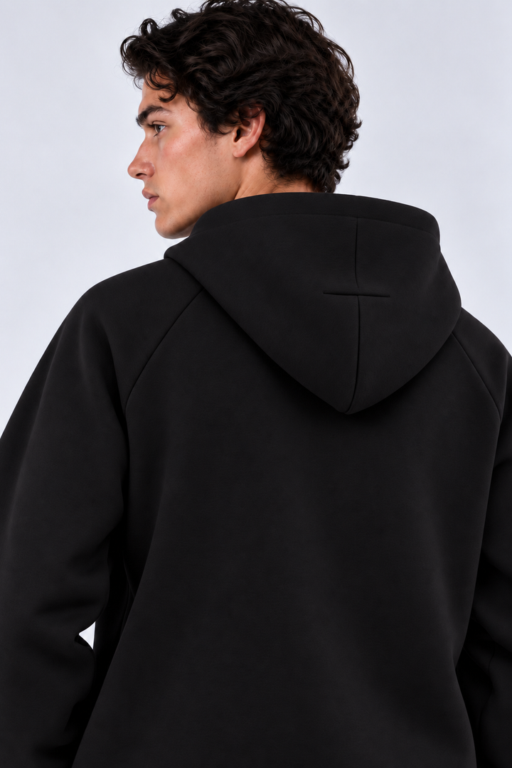 Black men hoodie back 