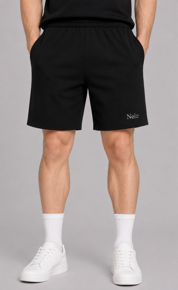 Black men shorts front 