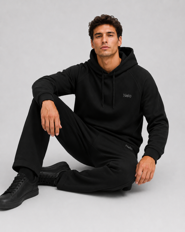 Black men sweatpants front 