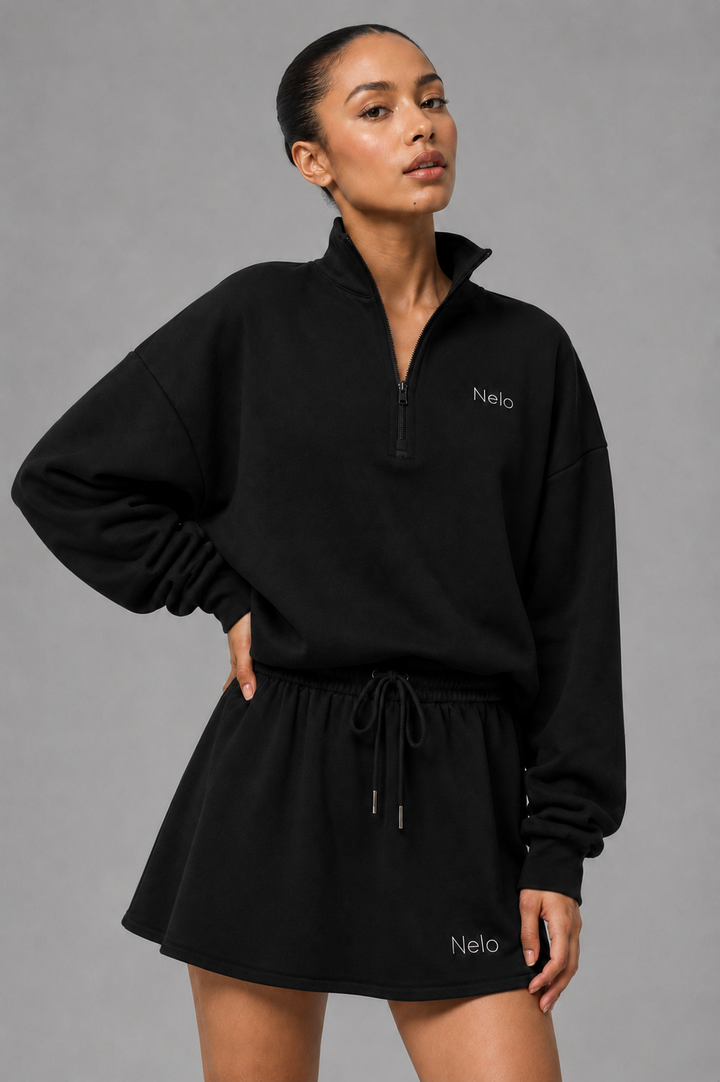 Black women hoodie front 
