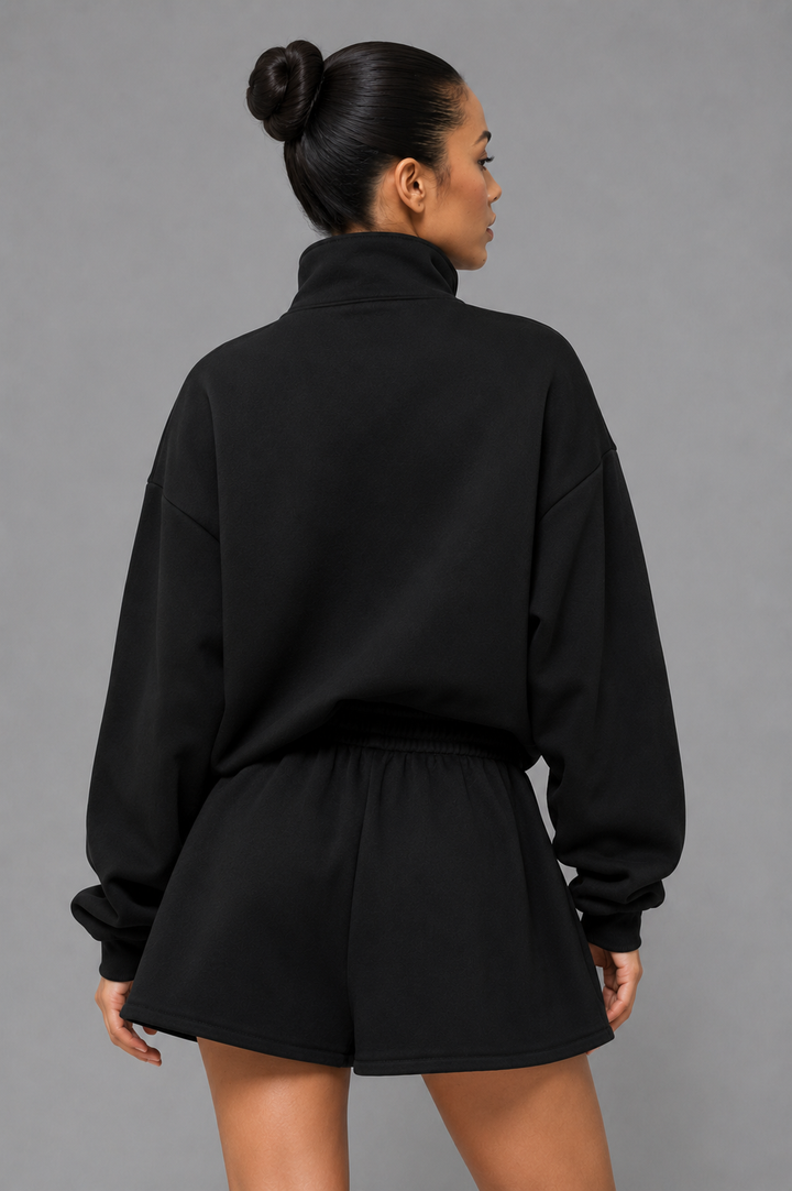 Black women hoodie front 