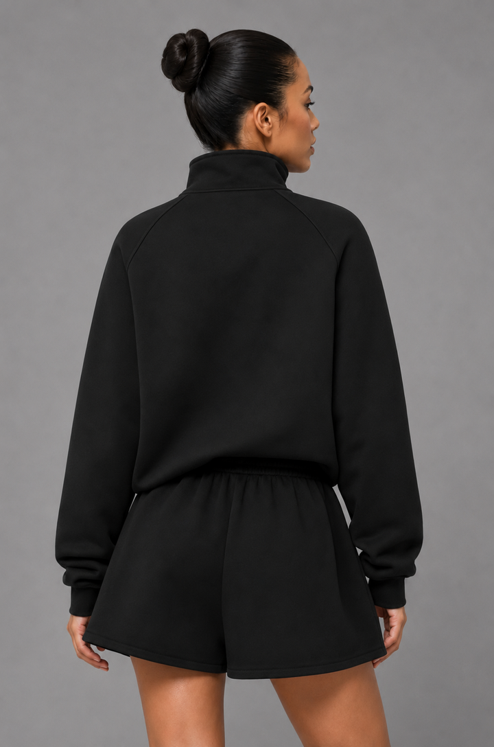 Black women hoodie front 