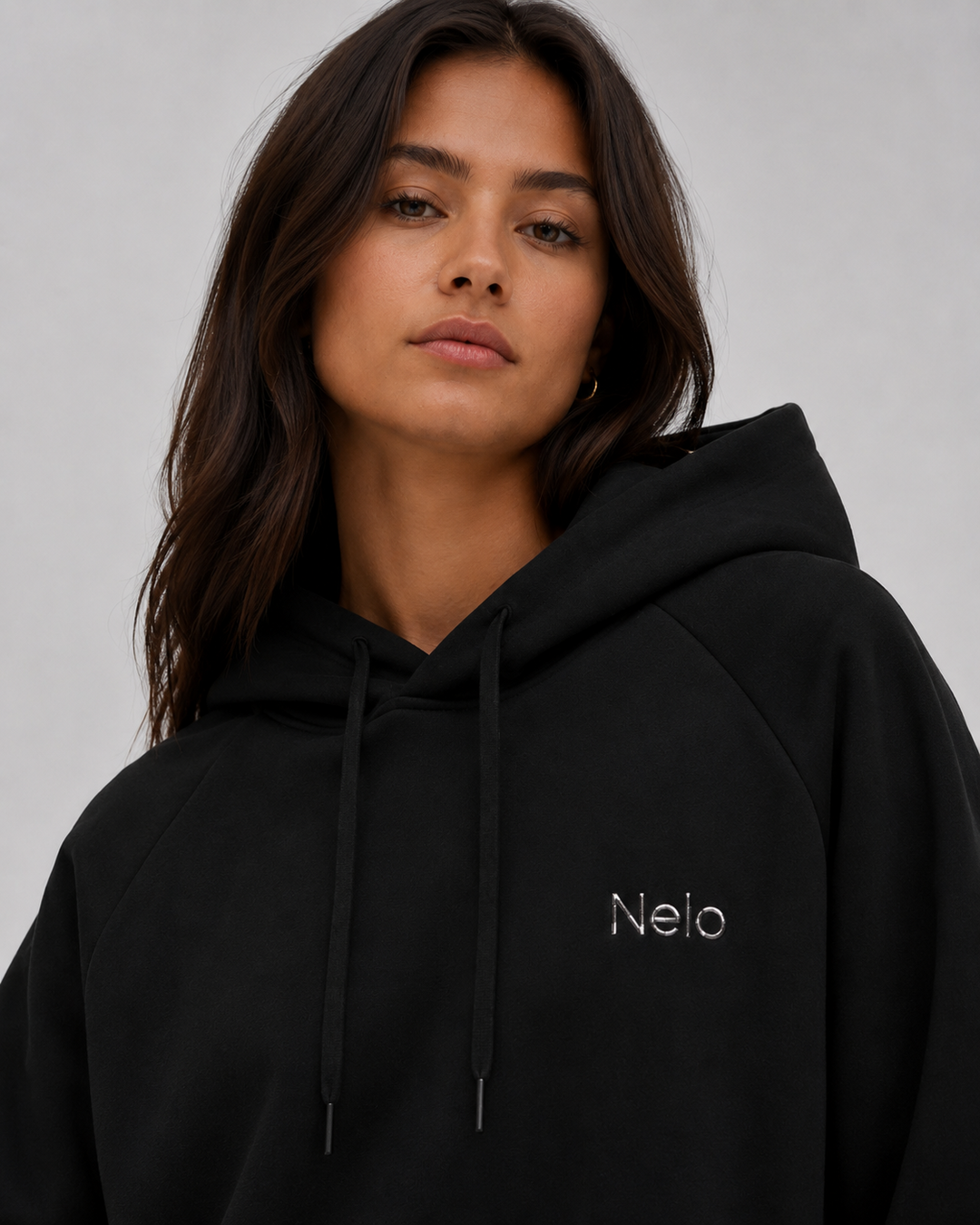 Black women hoodie front 