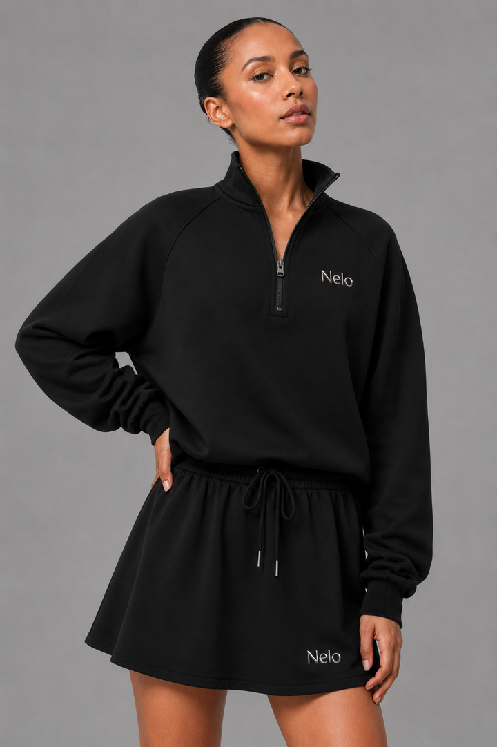 Black women hoodie front 