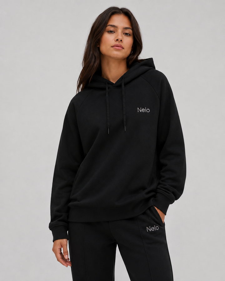 Black women hoodie front 