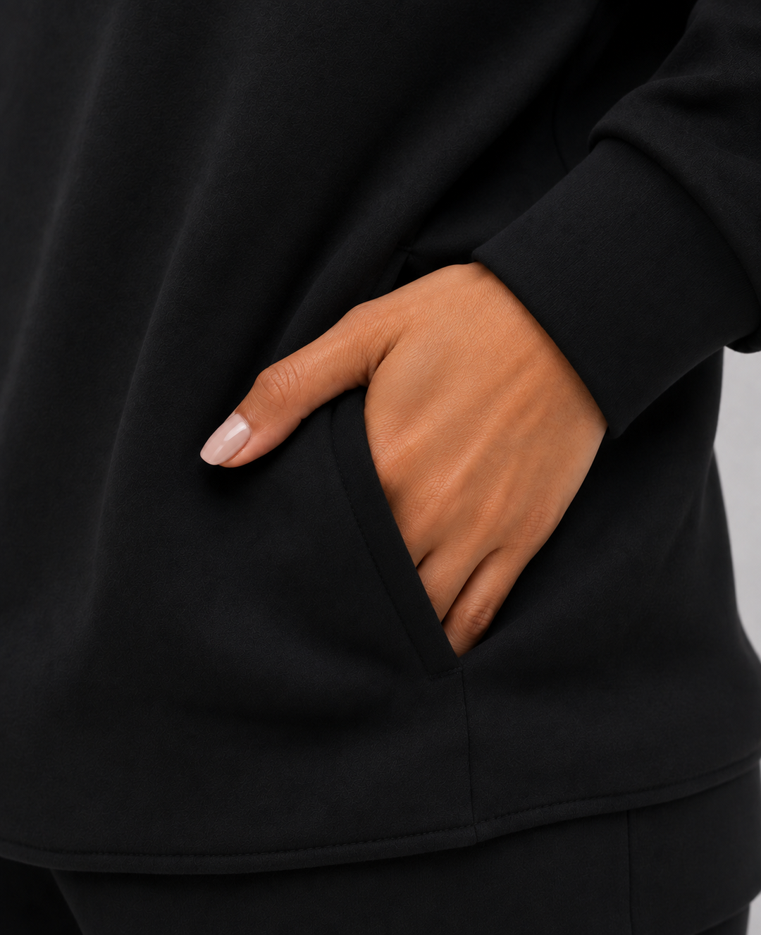 Black women hoodie front 