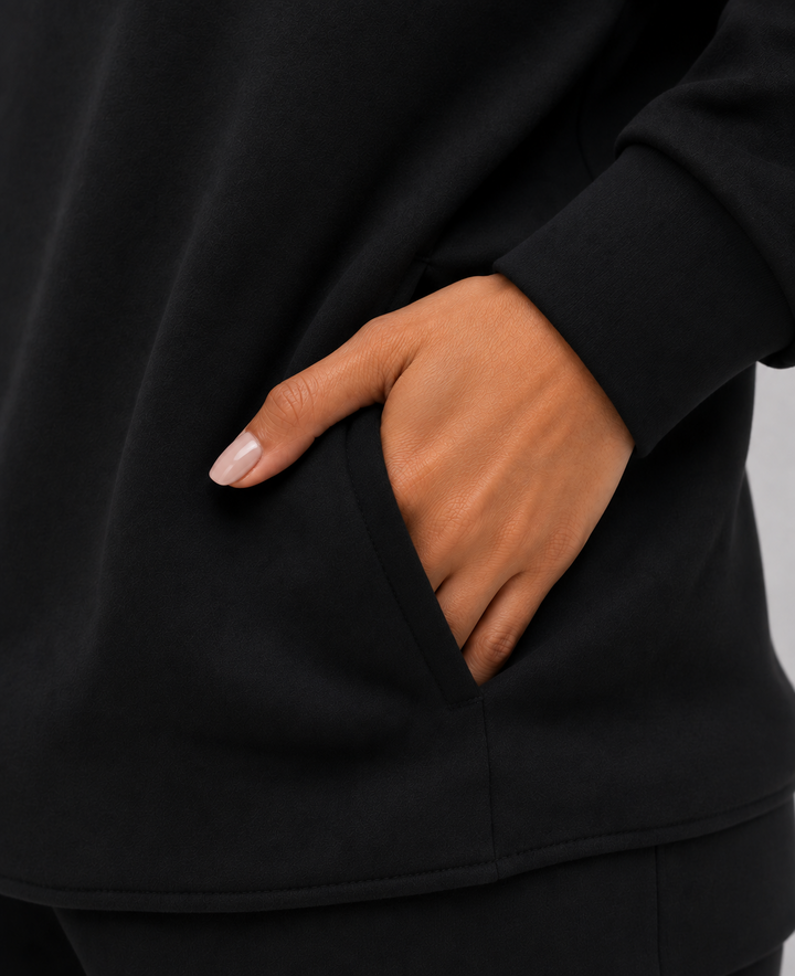 Black women hoodie front 