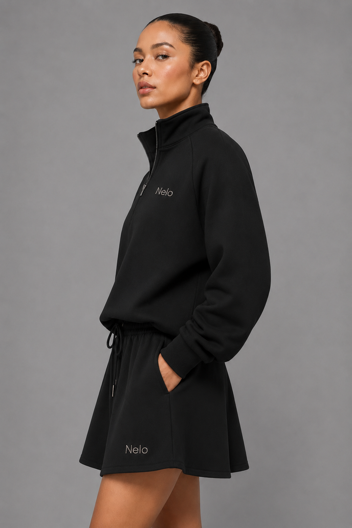 Black women hoodie front 