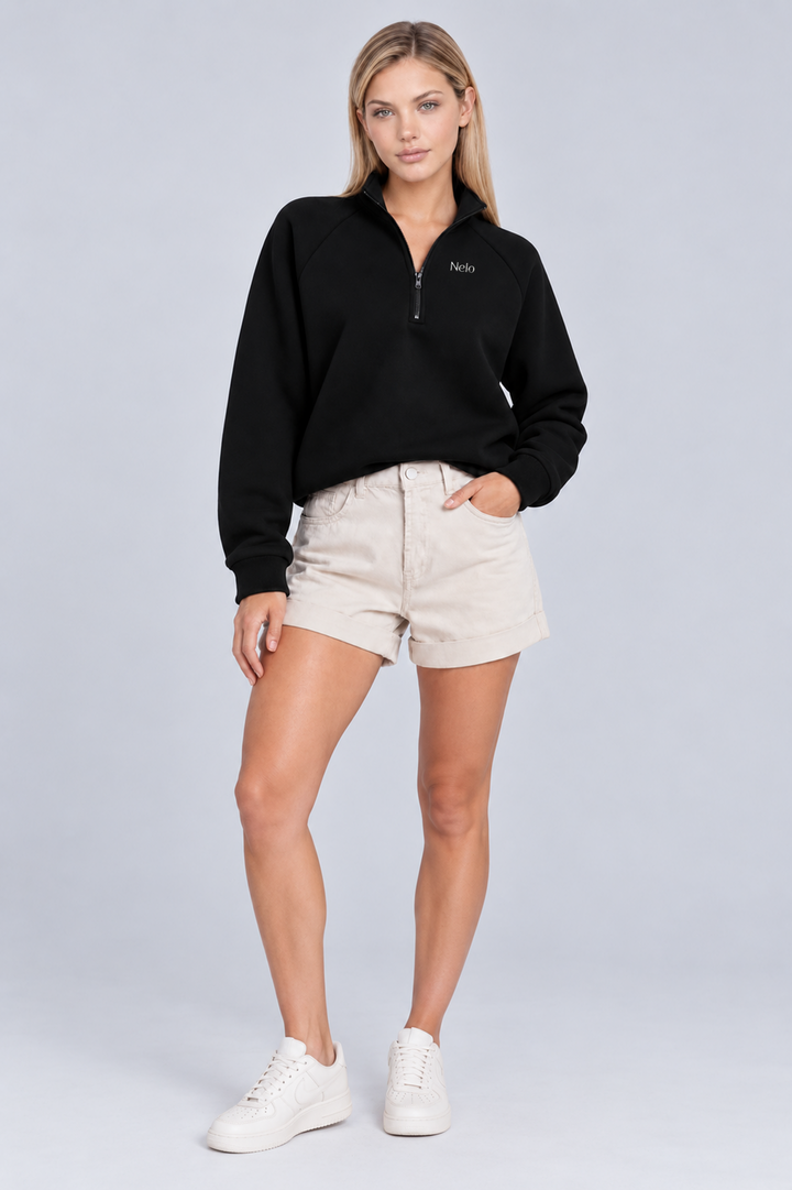 Black women hoodie front 