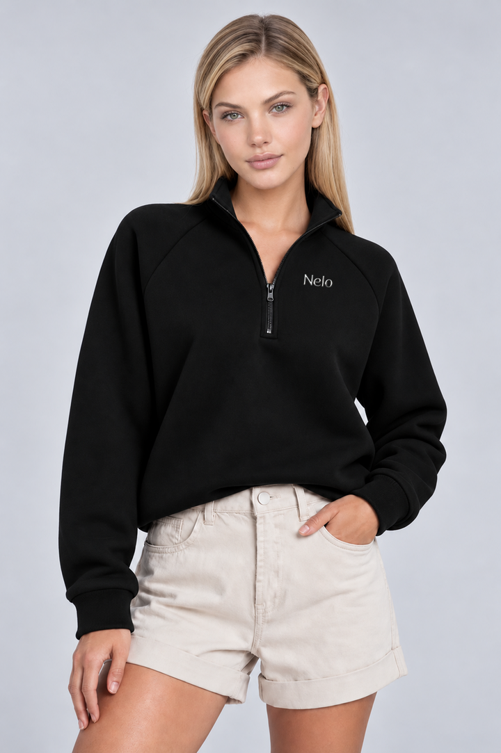 Black women hoodie front 