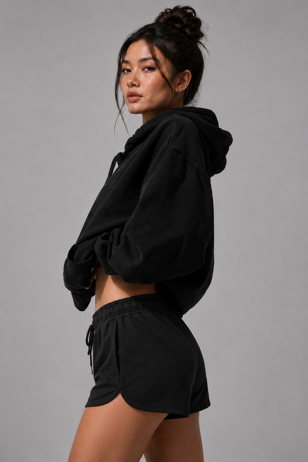 Black women hoodie side 