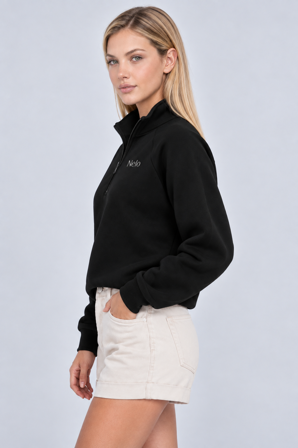 Black women hoodie side 