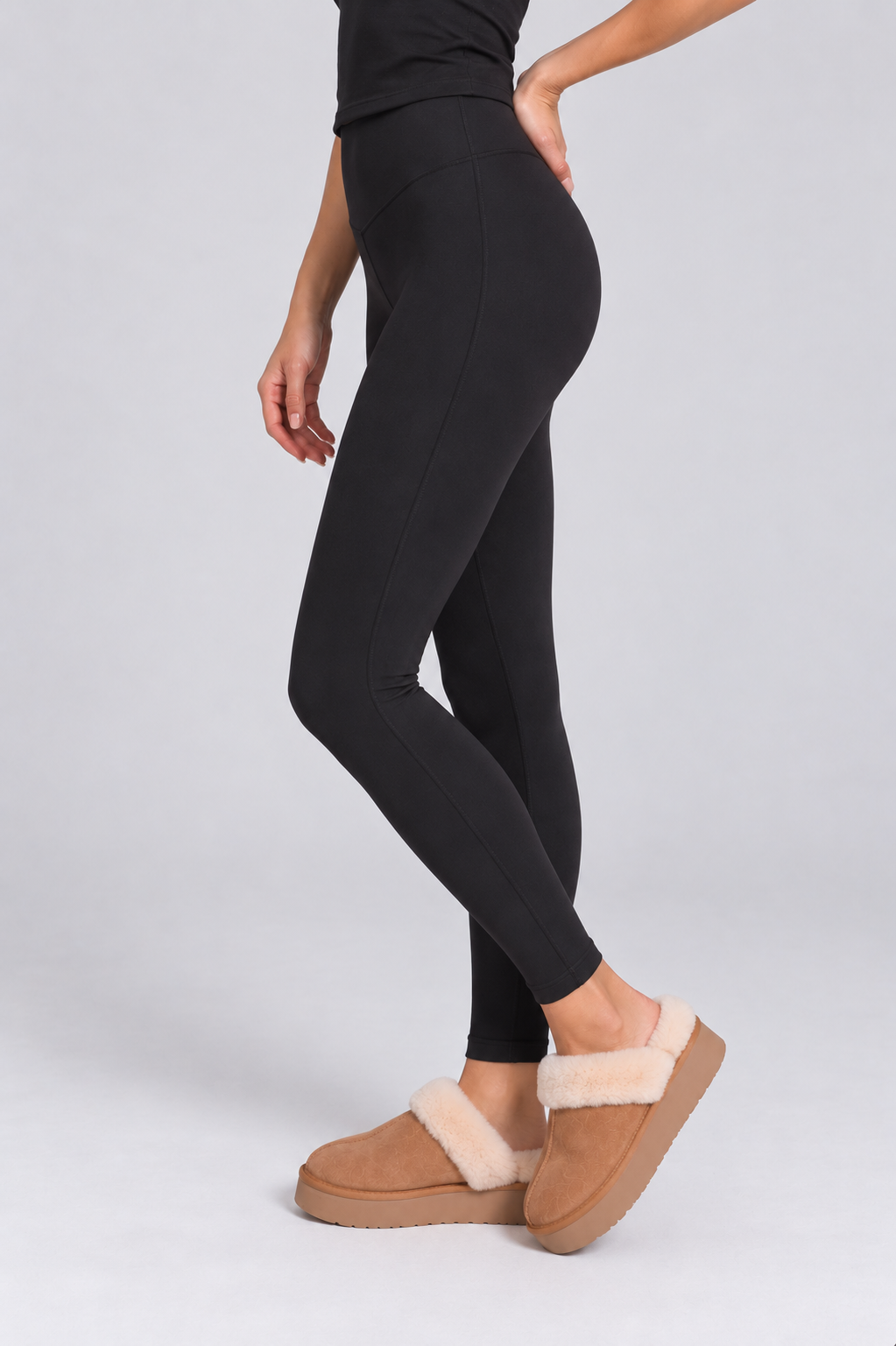 Black women leggings front 