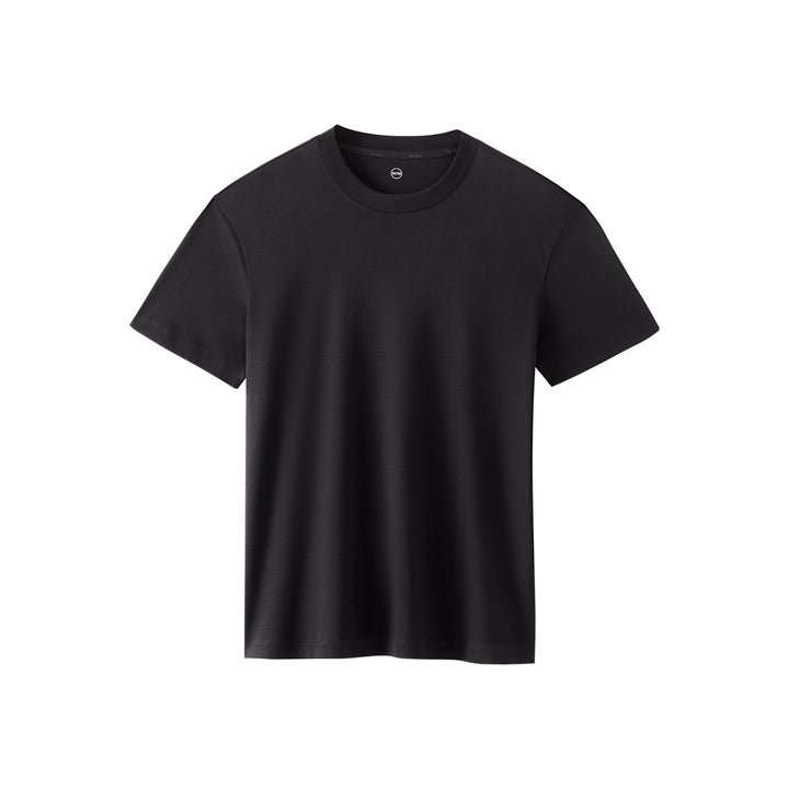 Black Performance silk men tee front 