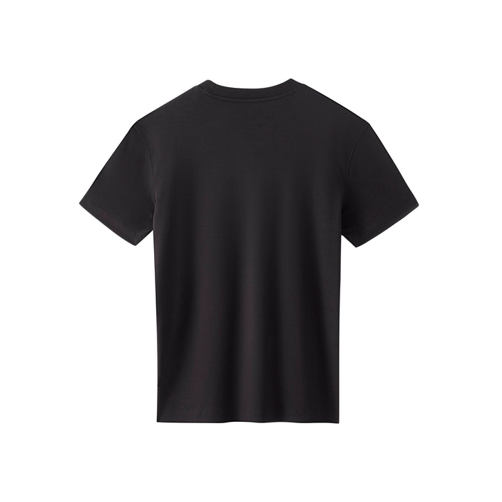 Black Performance silk men tee front 