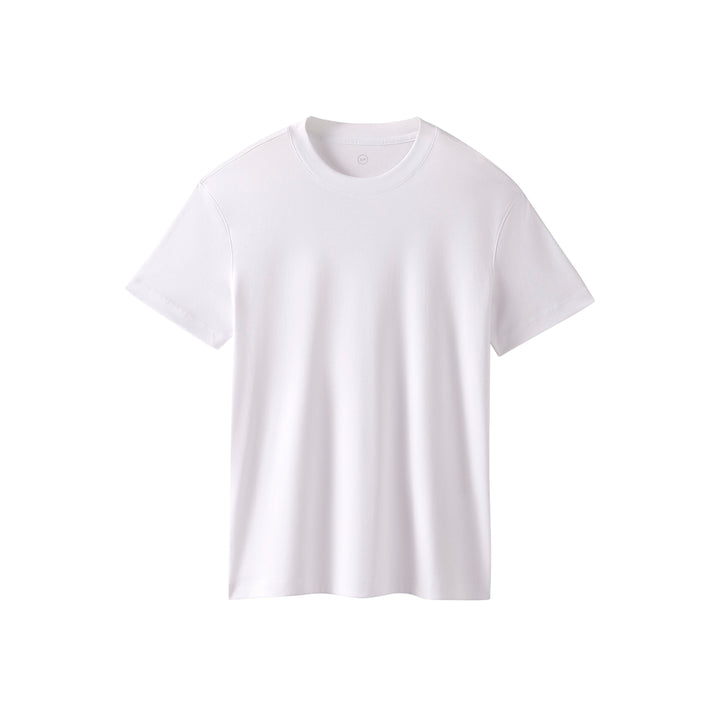 White Performance silk men tee front 