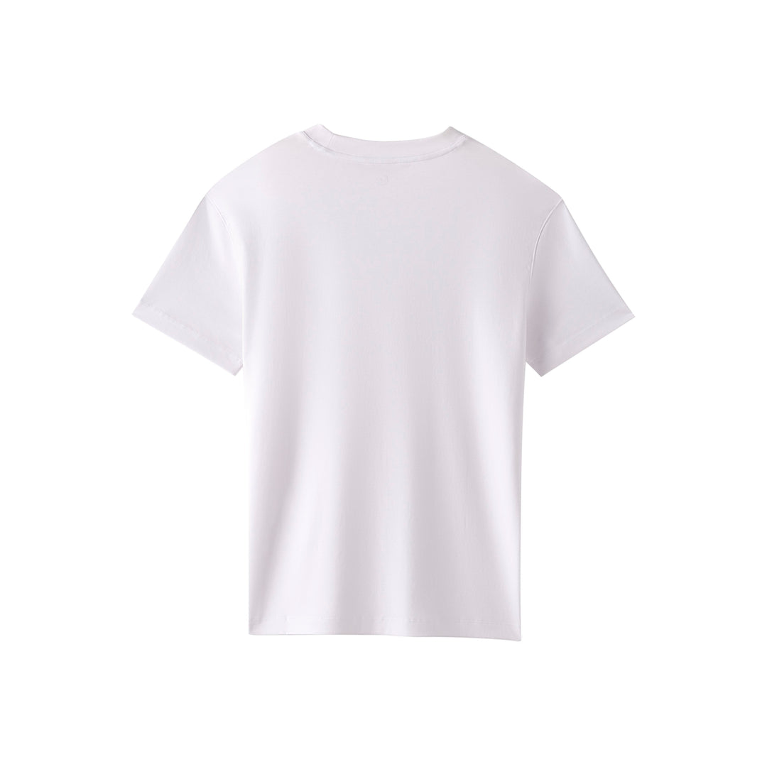 White Performance silk men tee front 