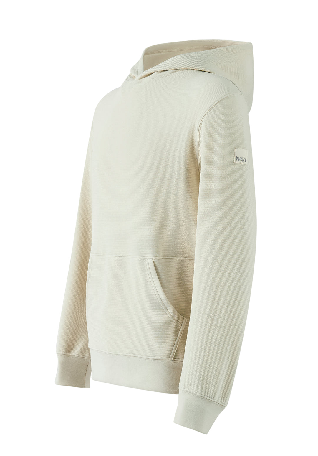 Cream Textured Lounge men hoodie front 