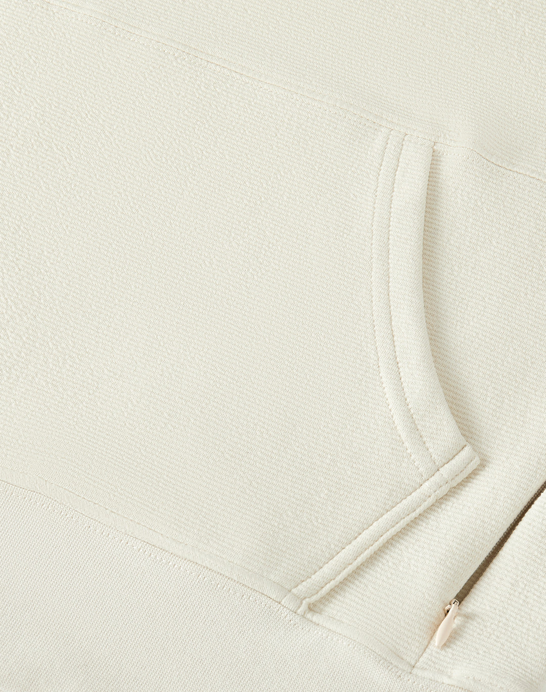 Cream Textured Lounge men hoodie front 