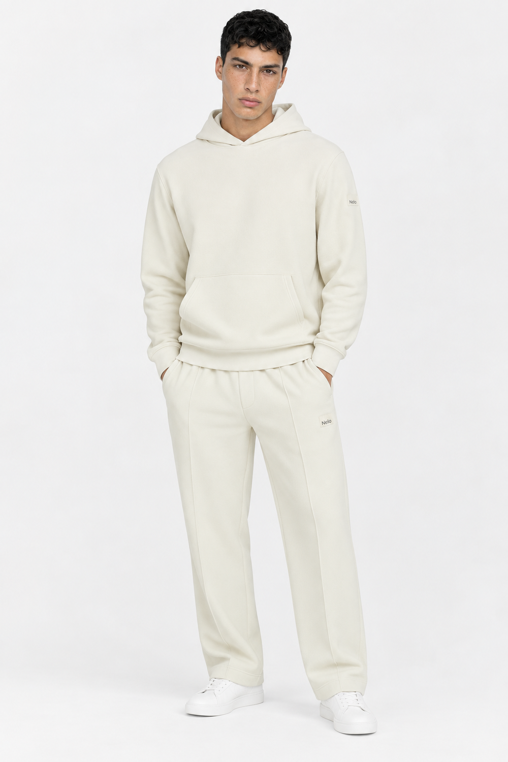 CreamTextured Lounge men pants front #color_cream