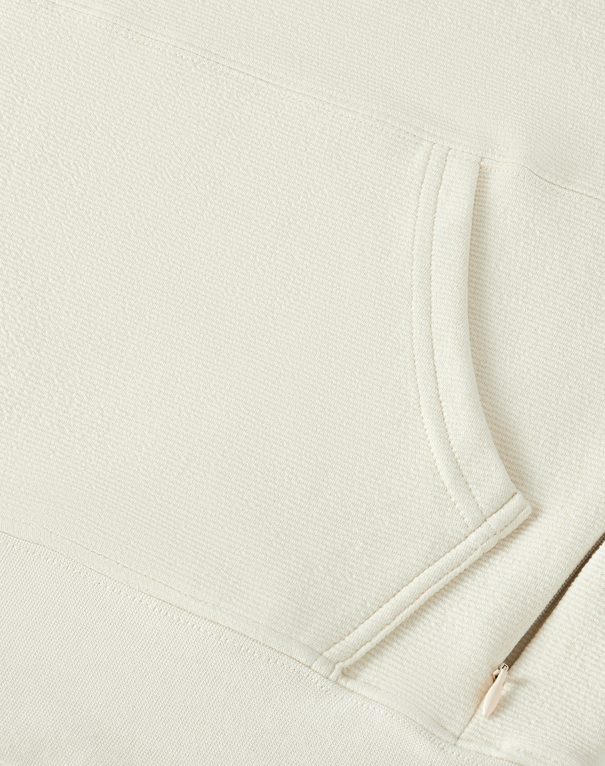 Cream Textured Lounge men hoodie front #color_cream