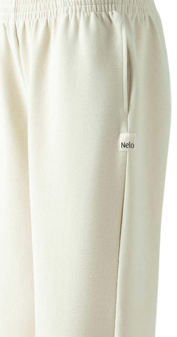 Cream Textured Lounge women pants front 