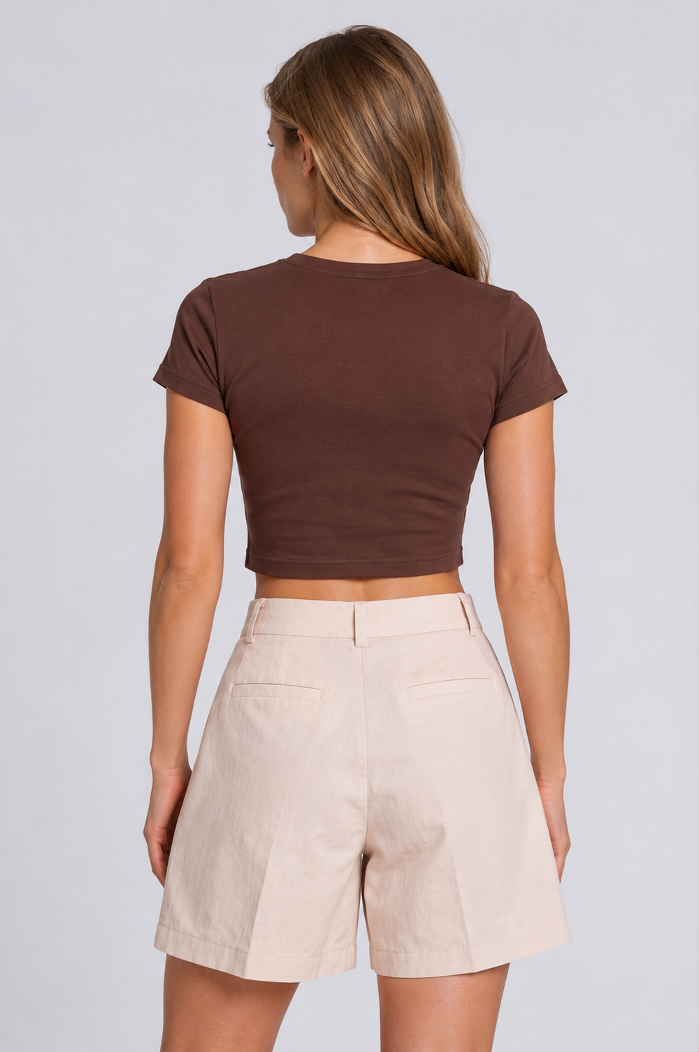 Espresso brown women crop tee front #color_espresso-brown