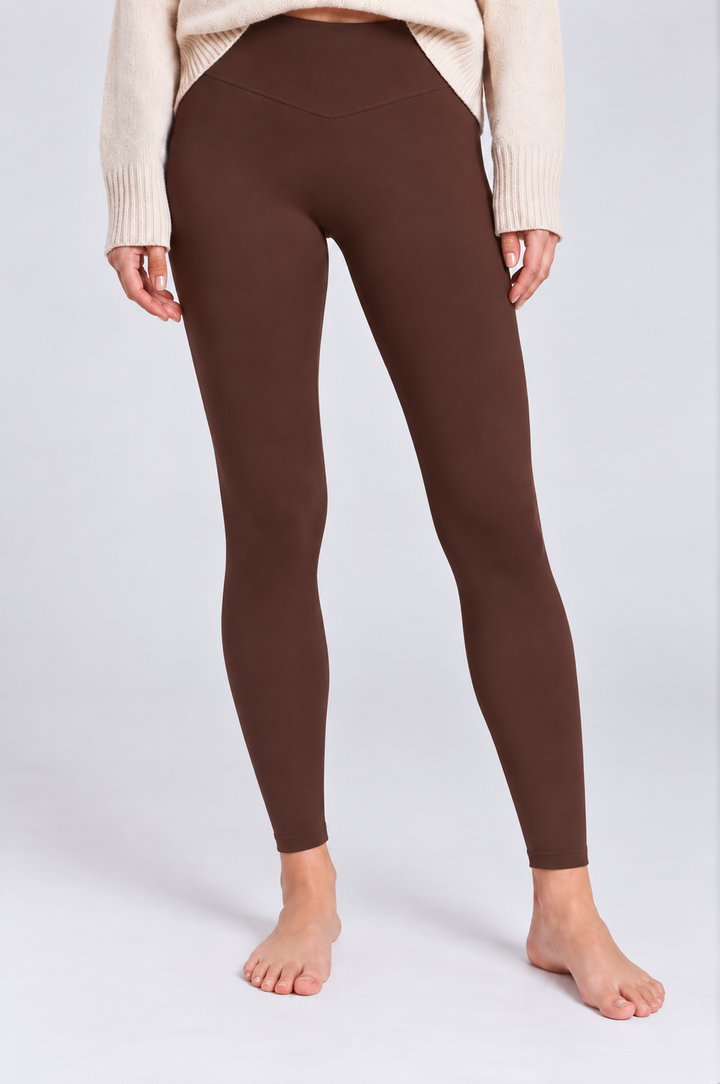 Espresso brown women leggings front 