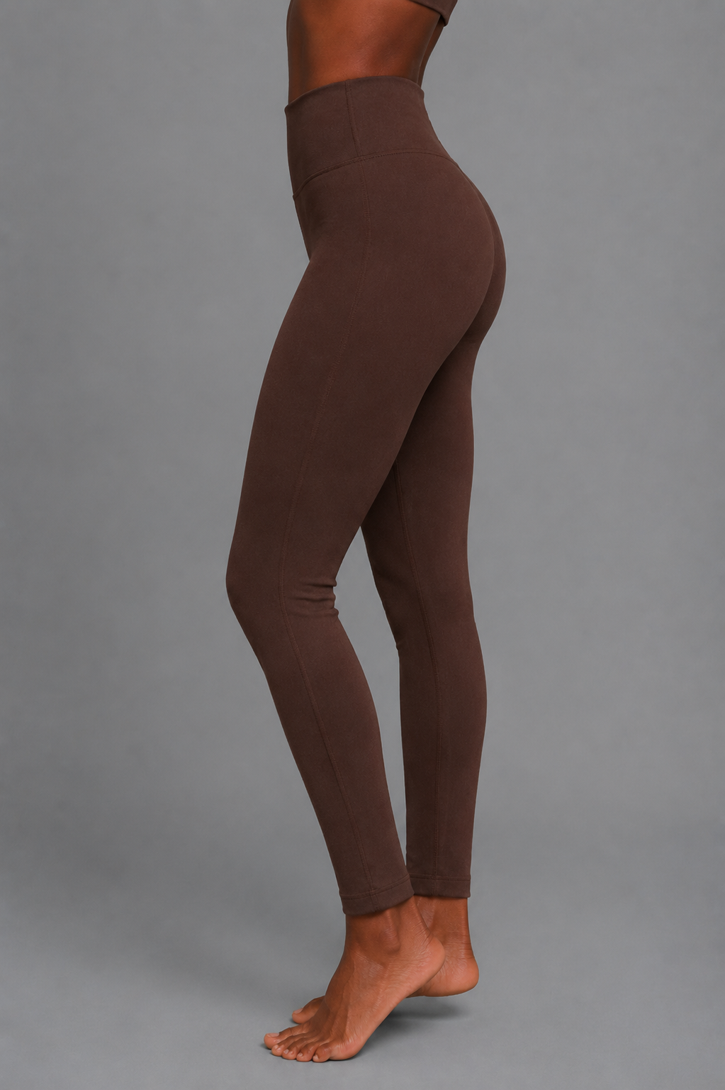 Espresso brown women leggings front 