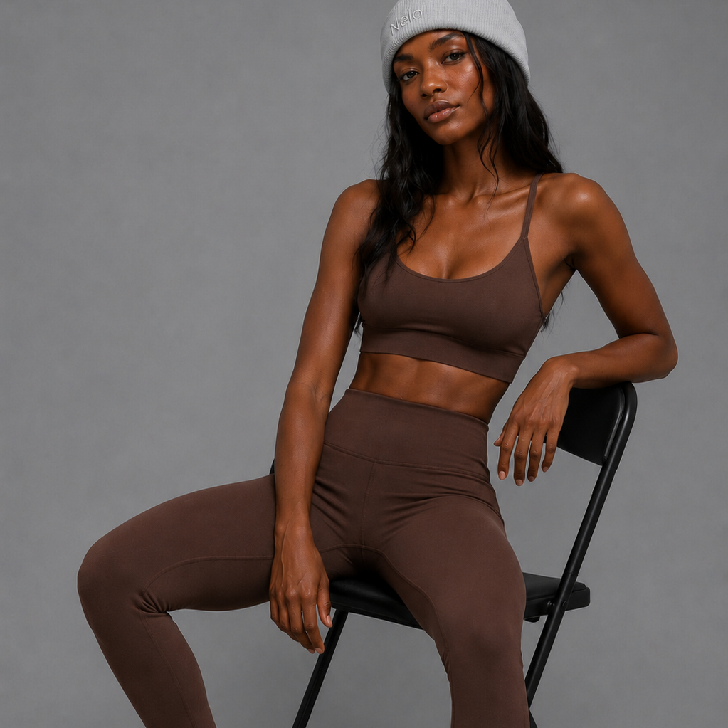 Espresso brown women leggings front 