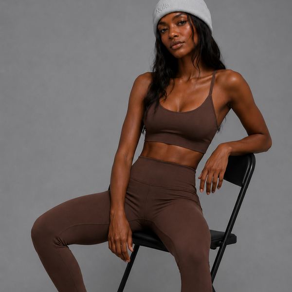 Espresso brown women leggings front #color_espresso-brown