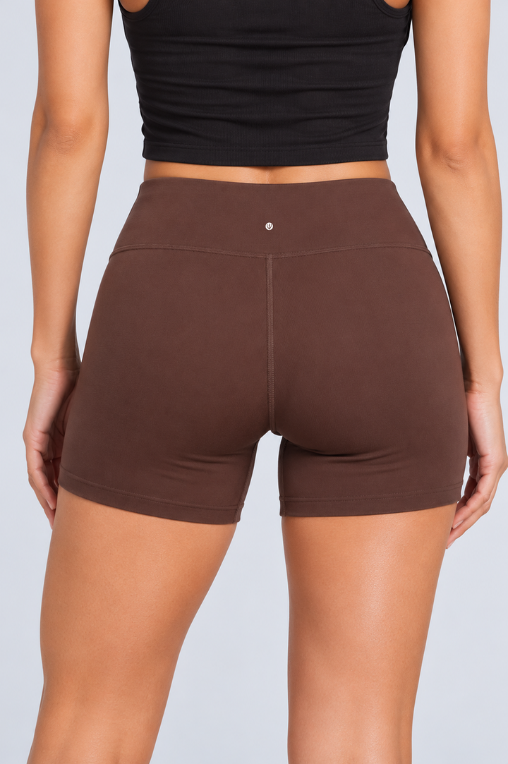Espresso brown women shorts back 