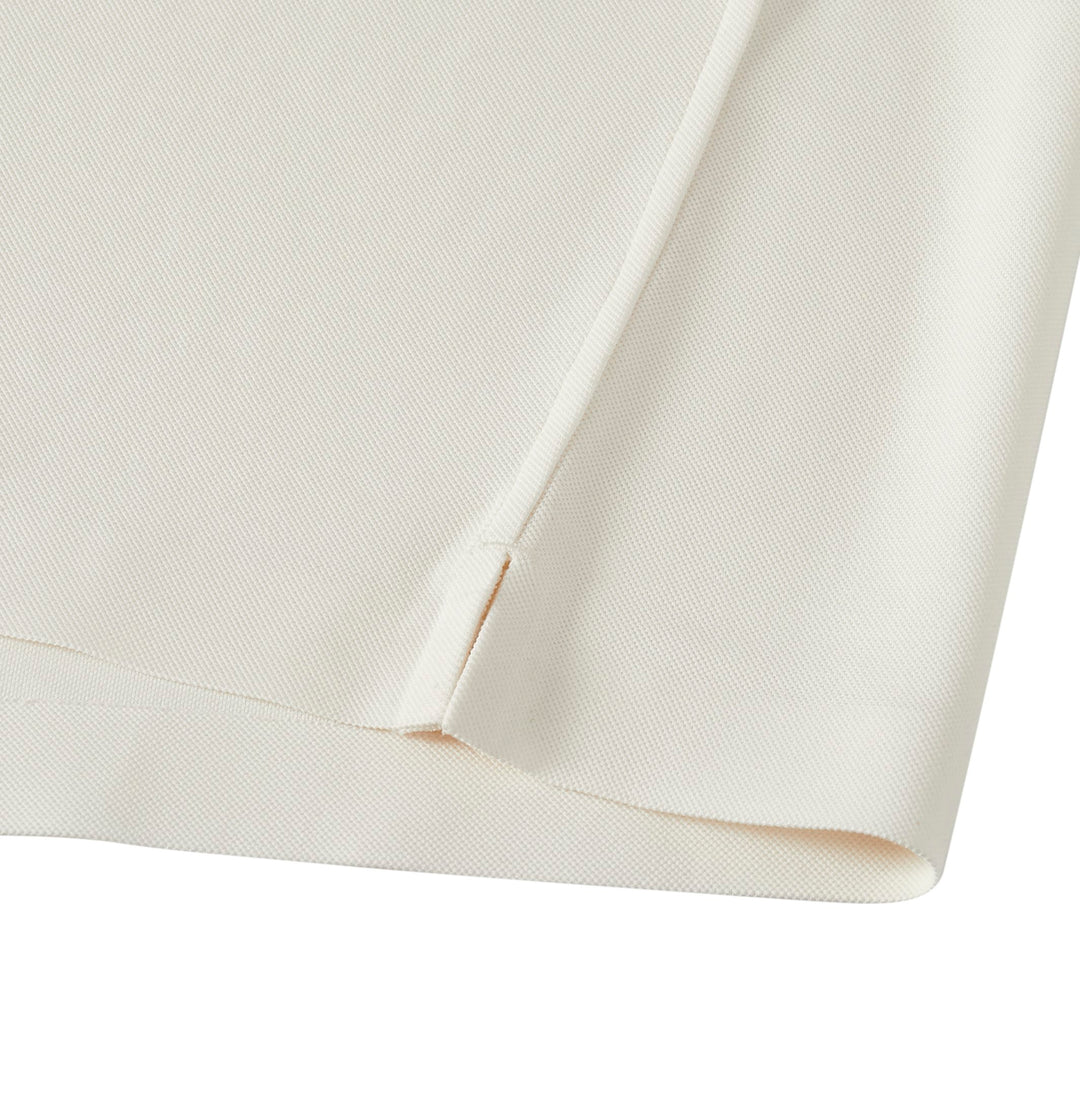 Ivory Performance silk men tee front 