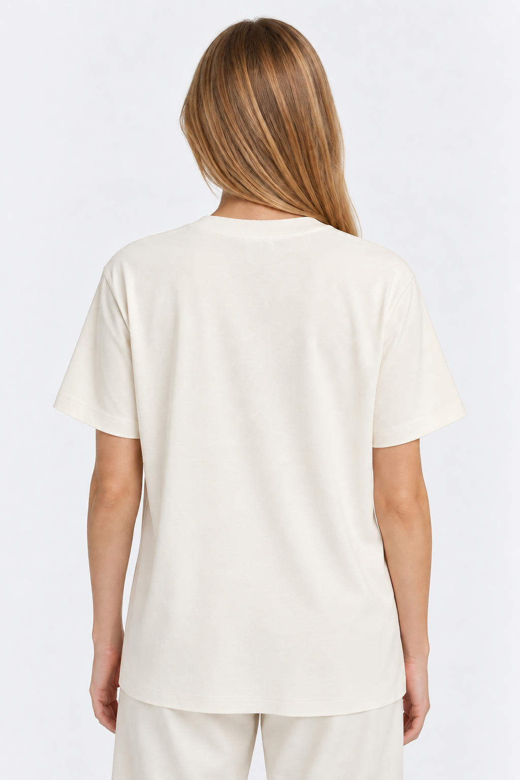 Ivory Performance silk women tee front 