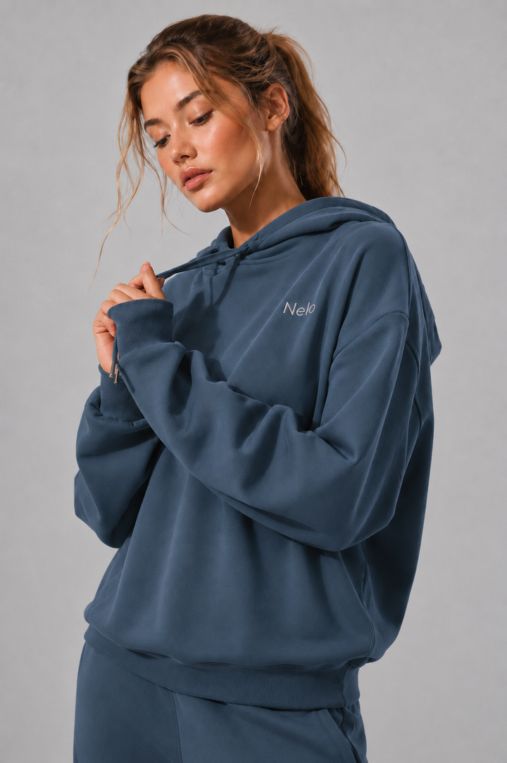 Midnight Navy women hoodie close 