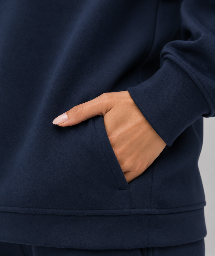 Midnight Navy women hoodie front 