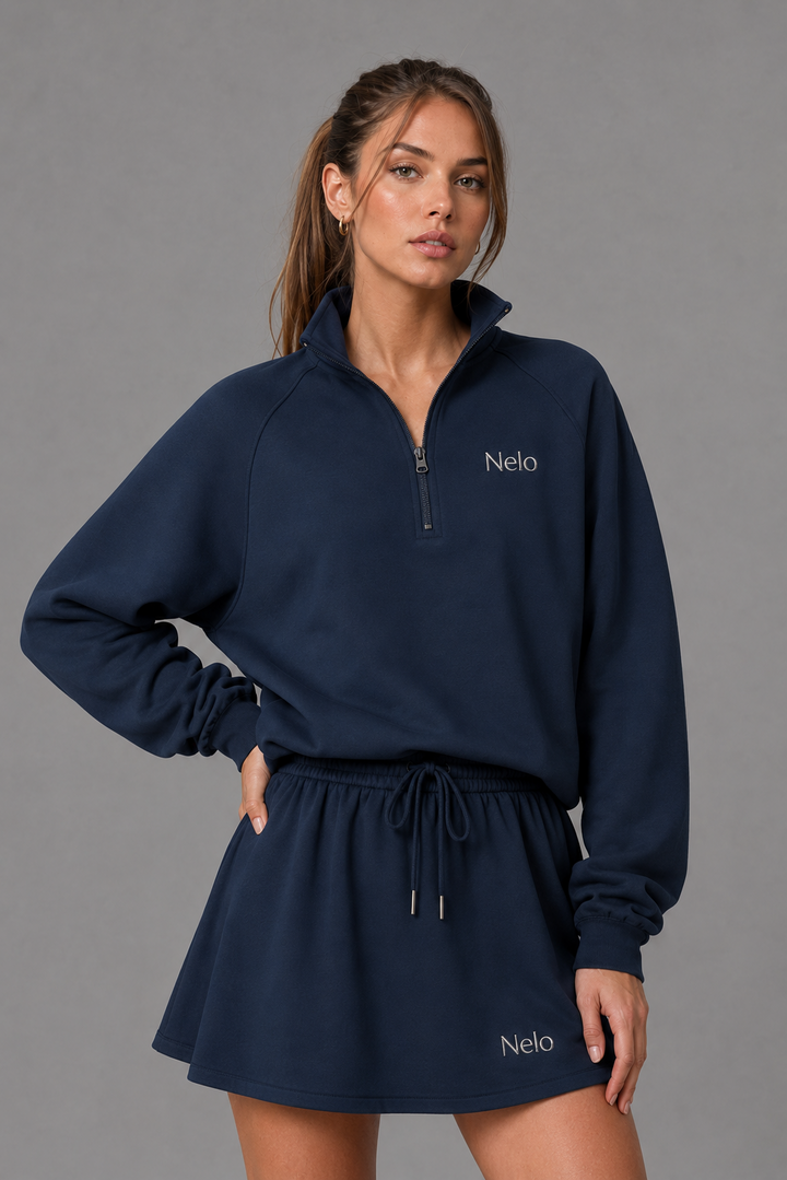 Midnight Navy women hoodie front 
