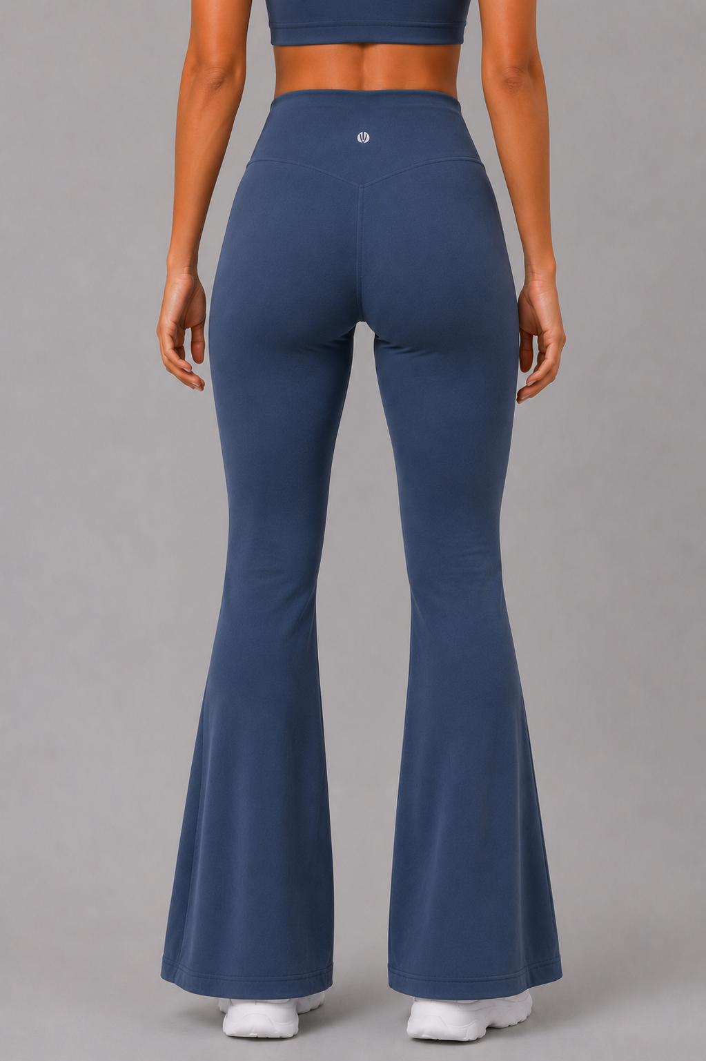 Midnight navy women flare leggings front 